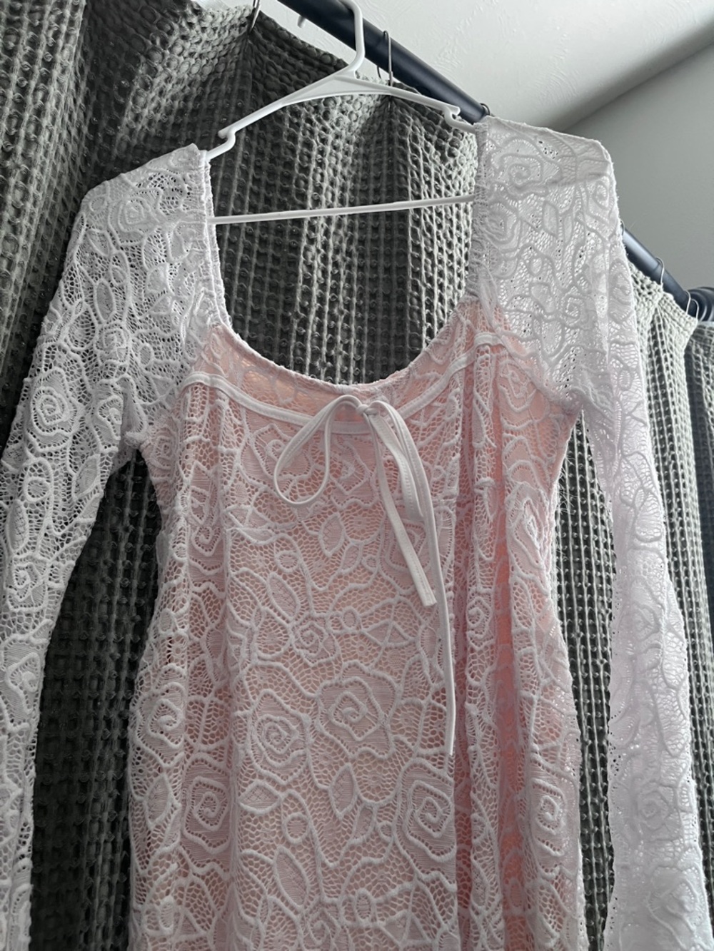 White/cream long sleeve Lace Dress